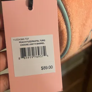 Juicy Couture Choose Juicy II Barrel Bag Peach Fuzz/ Pastel Turquoise thumbnail 3