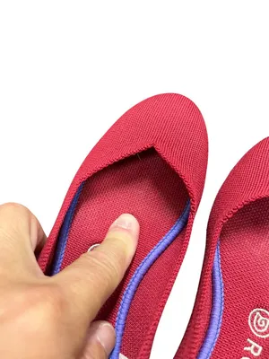 Rothy's The Point womans red knit pointed flats shoes sz 7.5 SKU 10-438 thumbnail 15