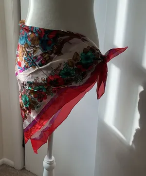 Vintage Floral Scarf- Perfect For Draping thumbnail 1