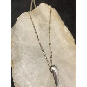 Vintage Oval‎ Green Baltic Amber Sterling Silver 925 Pendant 18'' Necklace 4.5g thumbnail 9