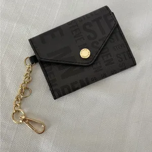 Steve Madden Card Holder Mini Wallet Keychain Black Logo(B124) thumbnail 8
