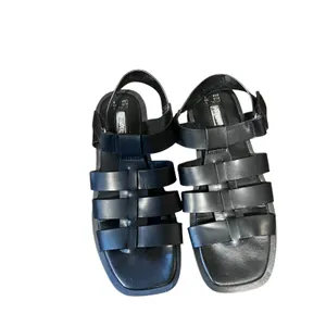 Primark Women's Minimalist Euro style Faux Leather Caged Fisherman Sandals Size 8 thumbnail 4
