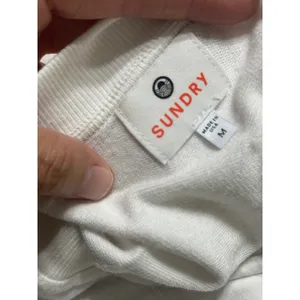 Sundry Anthropologie California Love Heart Graphic Sweatshirt White Grey Striped thumbnail 10