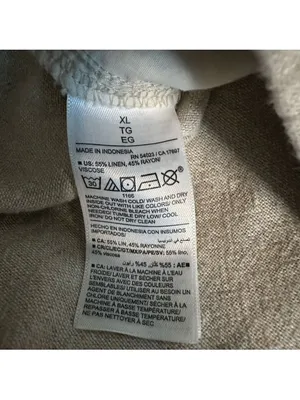 Old Navy High Rise Linen Blend Wide Leg Casual Comfort Waistband Pant Tan Sz XL thumbnail 8