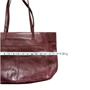 EUC Botkier Large Leather Tote‎ Bag Red Brown Zip Tassels thumbnail 4