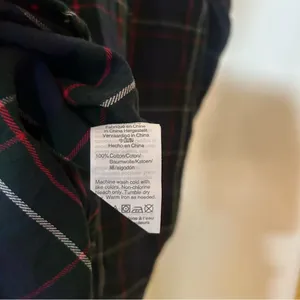 Madewell Flannel Oversized Ex-Boyfriend Shirt in Dark‎ Plaid 100% Cotton Size XS thumbnail 7