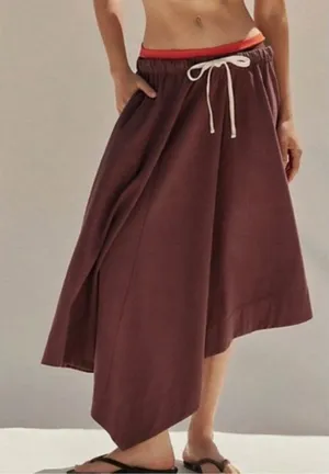 Free People Free-Est Women's Coastal Ease Brown Skirt NWT Sz XS thumbnail 1