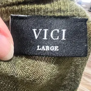 VICI Women's Camouflage Knit Long Sleeve Top Size L Green Casual thumbnail 9