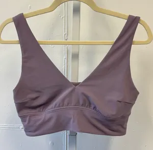 Lululemon Align V-Neck Bra A/B Cup Mauve Purple Nulu Yoga LW2DPOS Size 10 thumbnail 1