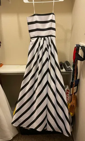 David's Bridal Chevron Prom Dress thumbnail 1