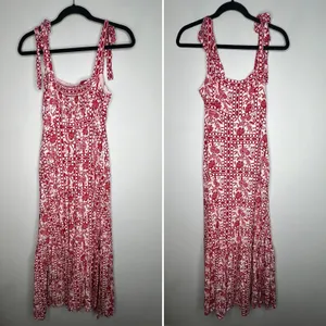 Aqua Tile Printed Midi Dress Size Small thumbnail 3