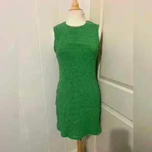 Anthropologie $128 Porridge Clothing Green Textured Knit Mini Dress St Patrick’s thumbnail 2