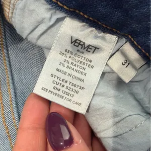Vervet Blue Flare Jeans Size‎ 31 Minimalist 70s Retro Y2K Meet Boho Effortless thumbnail 5