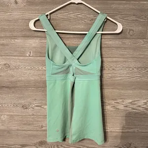 Lululemon cross straps tank top, Sz‎ 6, Mint green thumbnail 4