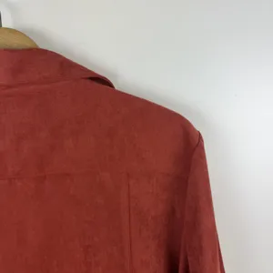 NEW Cato Faux Suede Full Zip Jacket Size 18/20W Solid Rust Autumn Western Layers thumbnail 3