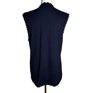 90's Susan Bristol Hand Embroidered Floral Knit Vest L | Grandmacore Cottagecore thumbnail 3