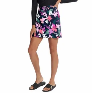 Speedo Womens Tropical Floral Swim Skort Navy Pink Small 800275901028‎ thumbnail 12