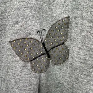 Vintage‎ sweatshirt with collar and flowery pattern pocket on sleeve thumbnail 3