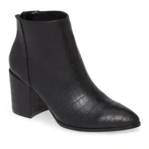 Steve Madden Julianne Black Crocodile Boots thumbnail 1