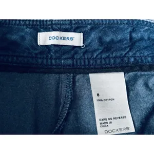 Dockers Dark Blue‎ Denim Jeans Skirt Skort Shorts Pockets Womens Size 8 thumbnail 5