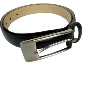 Vintage Ann Taylor Loft Black Leather Minimalist Belt‎ Size Medium thumbnail 2