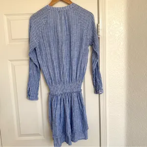 Rails Jasmine Striped Linen Blend Mini Dress Tibet Stripe Blue White S thumbnail 9