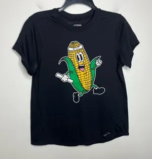 Brooks running corn graphic tee black womens size large‎ casual lightweight thumbnail 1