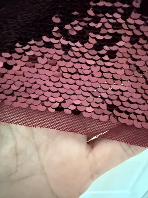 Vtg New H&M Burgundy Sequined Skirt, Sz 2 (EUR 34) thumbnail 5