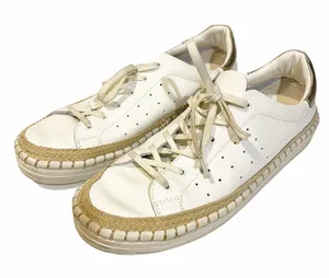 Sam‎ Edelman Womens 8.5 White Leather Kavi Low Top Jute Sneaker thumbnail 1