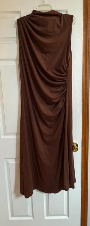Firerie Plus Size Ruched Hem Sleeveless Elastic Ruched Dress thumbnail 3