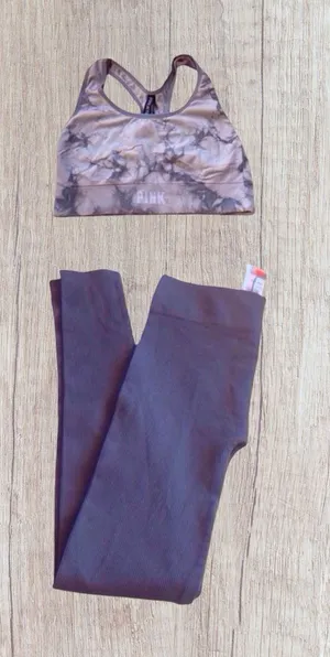 PINK Active Bra (Fits Small) + Tilly’s Ribbed Leggings Set | XS/S thumbnail 1