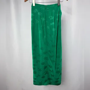 NWT Zara Vibrant‎ Green Knot Front Midi Skirt Size XS thumbnail 6