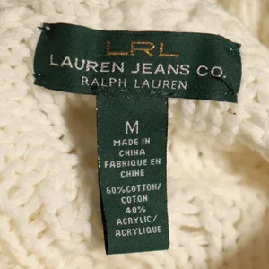 NWOT Lauren Ralph Lauren White Turtleneck Size Medium thumbnail 10