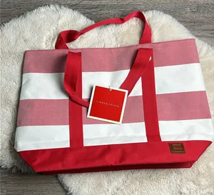 Tommy Hilfiger Red and White Large Tote Bag thumbnail 1
