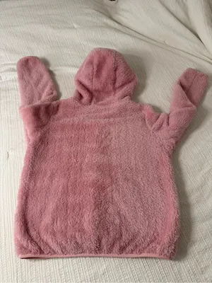 90 Degree By Reflex Plush Pink Hooded Zip Jacket Size M thumbnail 4