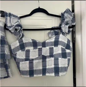 Day + Moon blue and white gingham set thumbnail 2