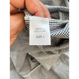Petersyn Bettina Dress‎ Black Checkered Gingham Ruffle Mini Long Sleeve Preppy L thumbnail 7