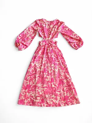 All About May Pink Floral Cutout Maxi Dress thumbnail 7