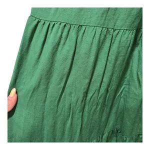 Jason Wu Emerald Green Ruffle V-Neck Tiered Maxi Women's Dress‎ Size: L thumbnail 3