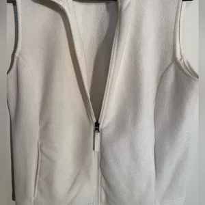 Chadwicks White Ivory Sherpa Fleece Zip-up Vest - Size Large thumbnail 4