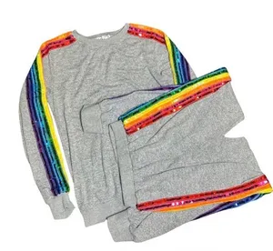 Lola + The Boys Rainbow Sequin Tracksuit Set Women’s Small thumbnail 1