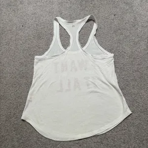 Victoria's Secret White Racerback Tank with Red ‘I Want It All’ Print thumbnail 4