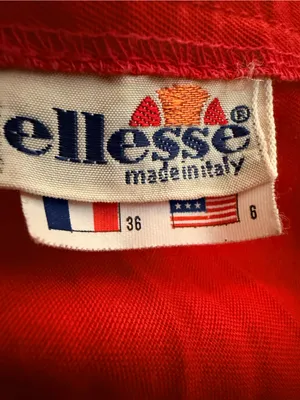 Vintage Ellesse Tennis Mini Skirt Made in USA Red Pleated thumbnail 4