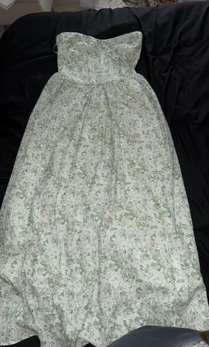 Green floral maxi dress thumbnail 1