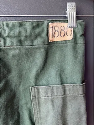 Riley Olive Green Wide Leg Pants with Drawstring Waist XS thumbnail 8
