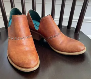 Roan Bed Stu Gaze Oats Pecan Western Ankle Boots 6.5 thumbnail 1