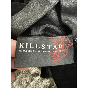 Killstar Black Velvet Corset Suspender Skirt Lace Up Whimsigoth Punk Size M thumbnail 11