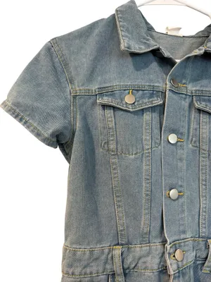 Denim Romper Blue Size M thumbnail 2
