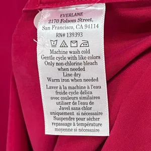Everlane Tencel Gathered Maxi Dress L Pink Button Modest Oversized Quiet Luxury‎ thumbnail 13