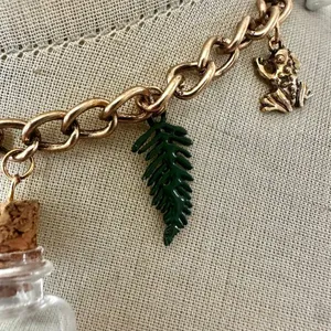 Whimsical Charm Choker Necklace Cottagecore Fairycore Frog Mushroom Terrarium thumbnail 5